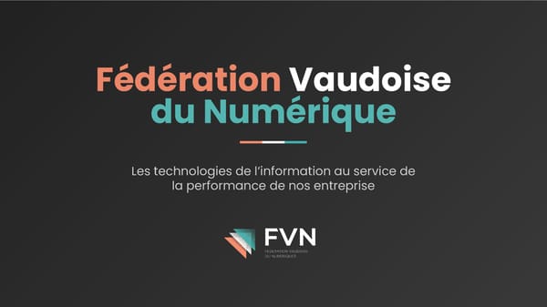 Federation Vaudoise of Digital Technology - Page 1